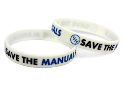 Opaska silikonowa Save The Manuals | biała