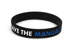 Opaska silikonowa Save The Manuals | czarna